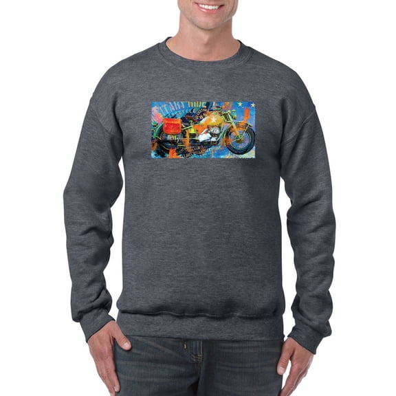 Image Conscious Military Ride Motorcycle Sweatshirt Mens -Porter Hastings Designs, Male 3X-Large