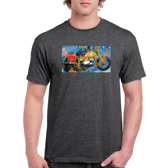 Image Conscious Military Ride Motorcycle T-Shirt Mens -Porter Hastings Designs, Male Large