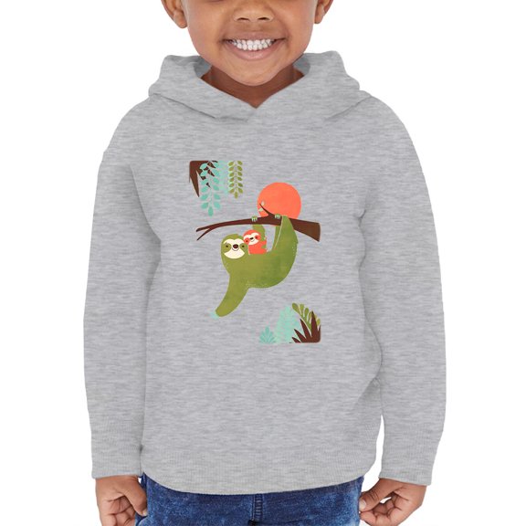 Image Conscious Momma Sloth And Baby Hoodie Toddler -Jay Fleck Designs, Unisex Casual Fit