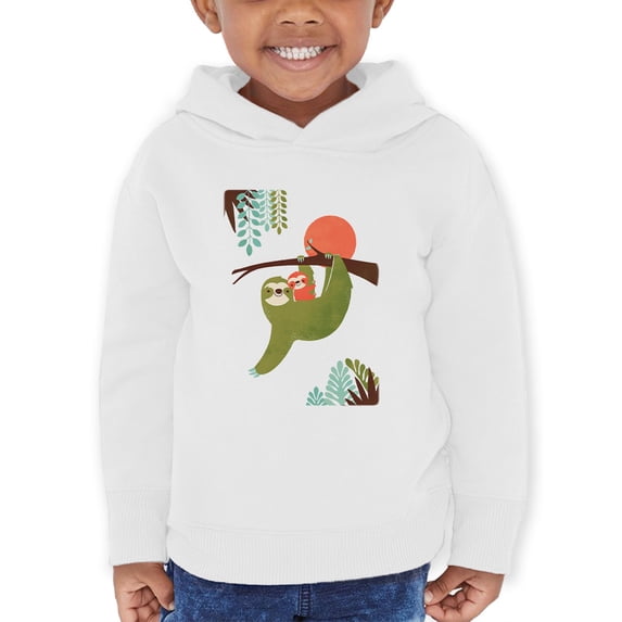 Image Conscious Momma Sloth And Baby Hoodie Toddler -Jay Fleck Designs, Unisex Casual Fit