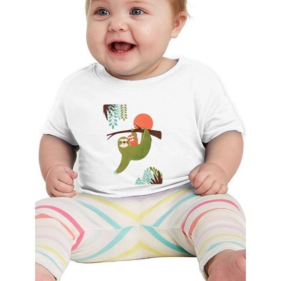 Image Conscious Momma Sloth And Baby T-Shirt Infant -Jay Fleck Designs, Unisex Regular Fit