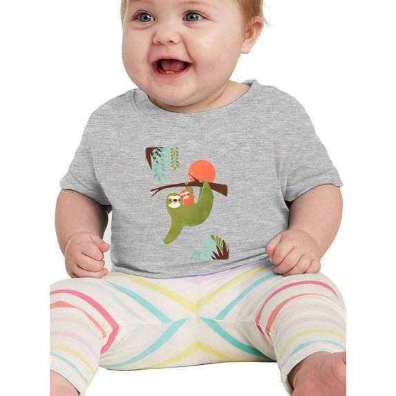 Image Conscious Momma Sloth And Baby T-Shirt Infant -Jay Fleck Designs, Unisex Regular Fit