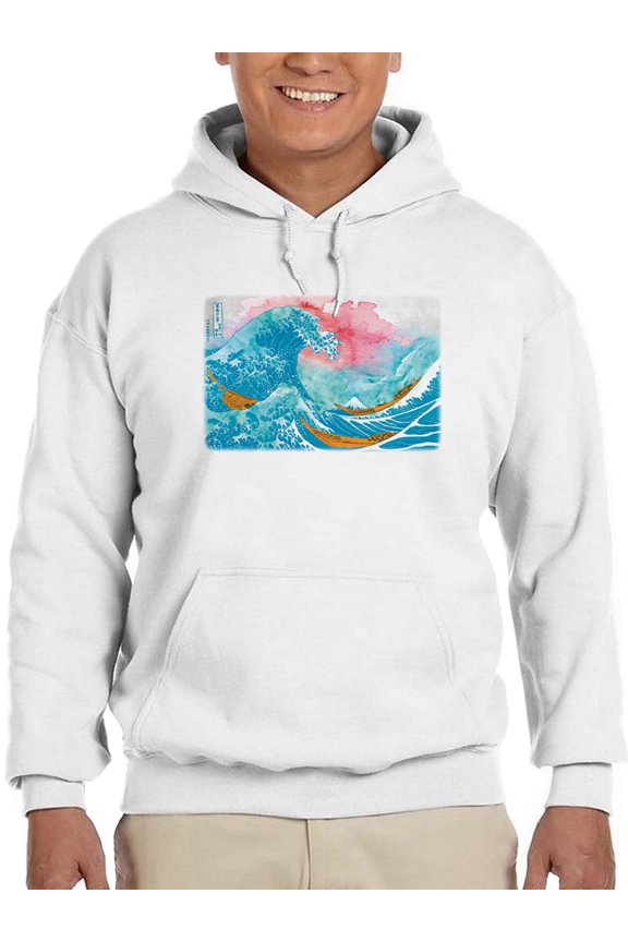 Ocean Waves With Boats Hoodie Mens -Porter Hastings Designs, Male Medium
