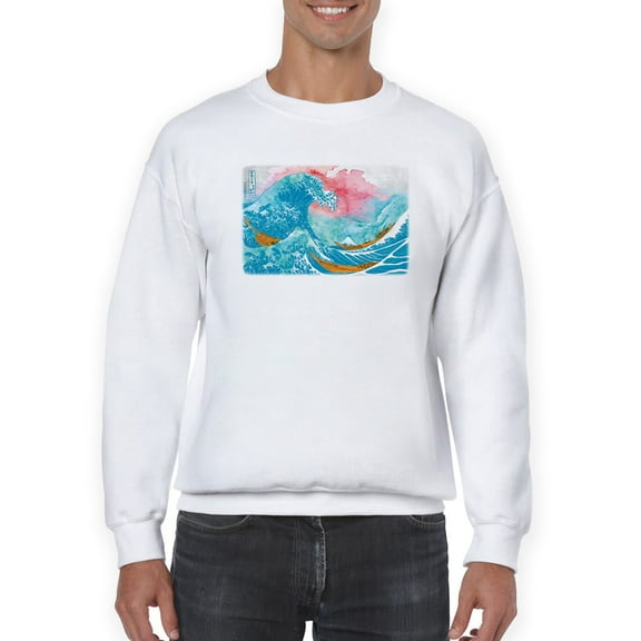 Image Conscious Ocean Waves With Boats Sweatshirt Mens -Porter Hastings Designs, Male x-Large