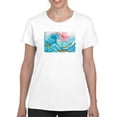 thumbnail image 1 of Image Conscious Ocean Waves With Boats T-Shirt Womens -Porter Hastings Designs, Female 3X-Large, 1 of 4