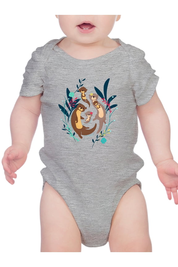 Otter Family Bodysuit Infant -Jay Fleck Designs, Unisex Regular Fit