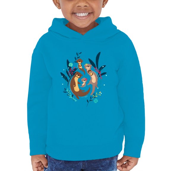 Image Conscious Otter Family Hoodie Toddler -Jay Fleck Designs, Unisex Casual Fit