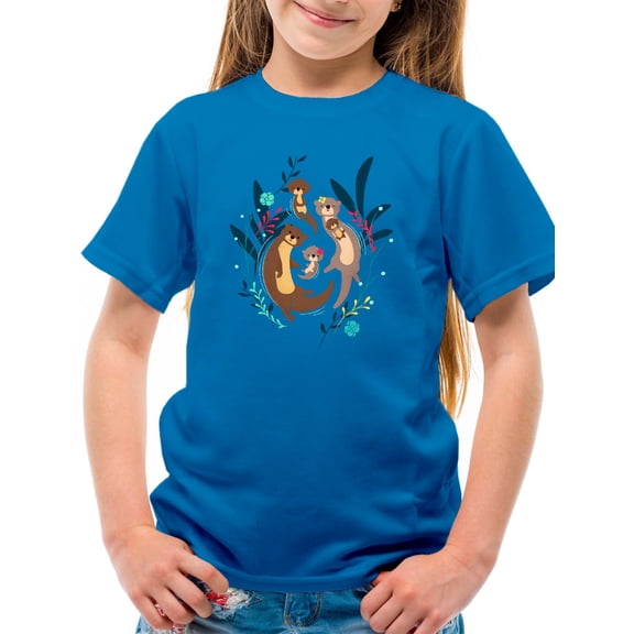 Image Conscious Otter Family T-Shirt Juniors -Jay Fleck Designs, Unisex Regular Fit