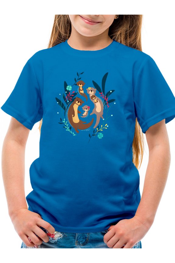 Otter Family T-Shirt Juniors -Jay Fleck Designs, Unisex Regular Fit