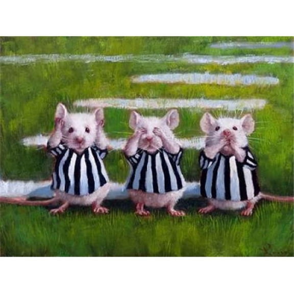 Image Conscious PDXH1186DSMALL Three Blind Mice Poster Print by Lucia Heffernan, 11 x 14 - Small