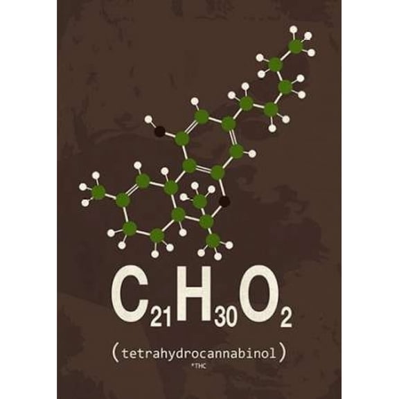 Image Conscious PDXIN3189320LARGE Molecule Thc Poster Print by Typelike, 20 x 28 - Large