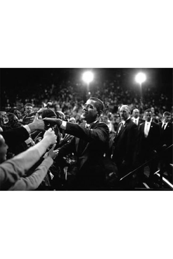 PDXK546DSMALL Barack Obama At Campaign Rally Poster Print by Brooks Kraft, 10 x 14 - Small