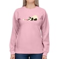 thumbnail image 1 of Image Conscious Panda And Dog Playing Sweatshirt Women -Jay Fleck Designs, Female Small, 1 of 4