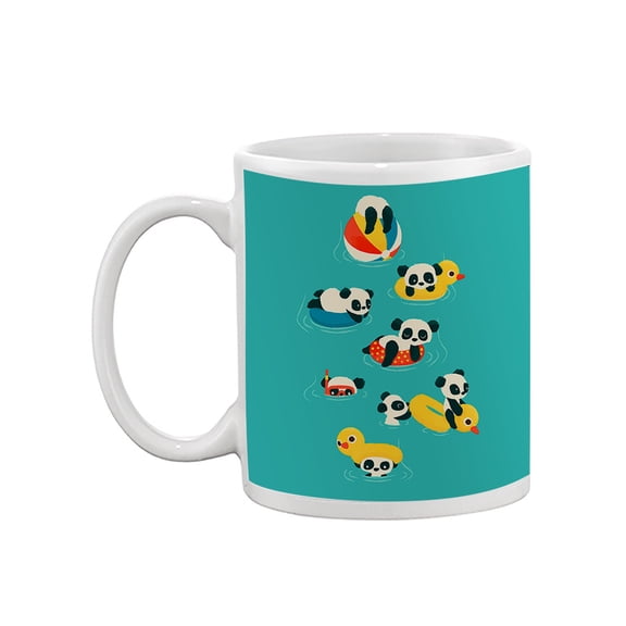 Image Conscious Panda Vacation Mug - Jay Fleck Designs, 11 fl oz Ceramic Mug