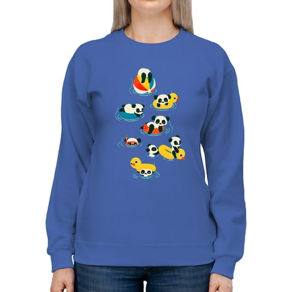 Image Conscious Panda Vacation Sweatshirt Women's -Jay Fleck Designs