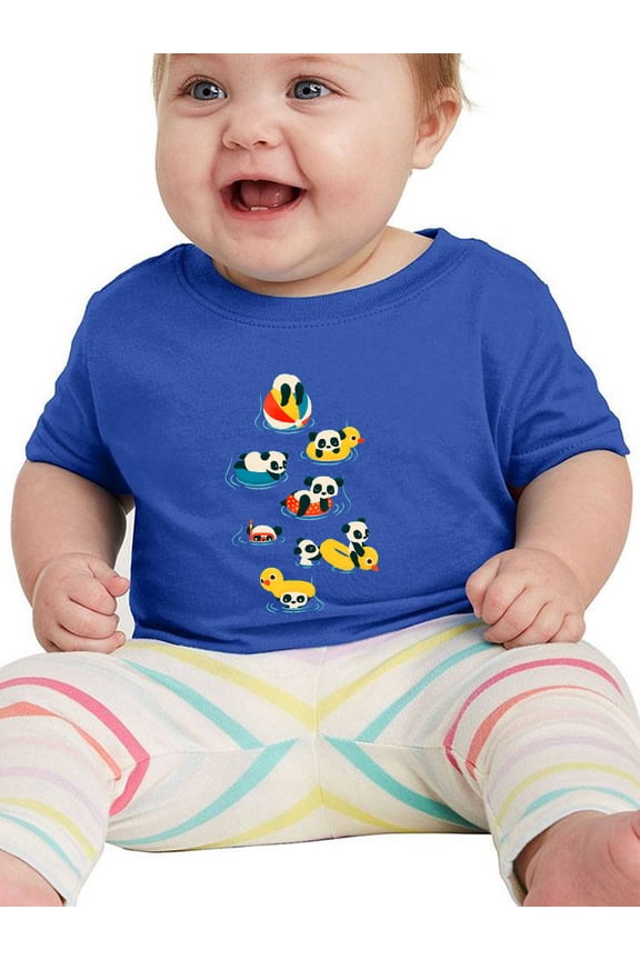 Panda Vacation T-Shirt Infant -Jay Fleck Designs, Unisex Regular Fit