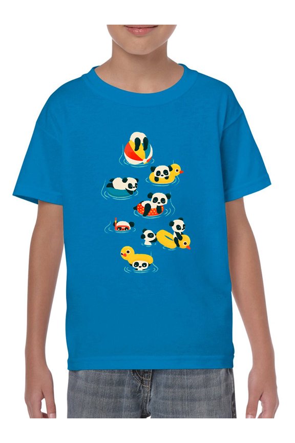 Panda Vacation T-Shirt Juniors -Jay Fleck Designs, Unisex Regular Fit