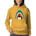 thumbnail image 1 of Image Conscious Penguin And Shark Greeting Hoodie Women -Jay Fleck Designs, Female Large, 1 of 4
