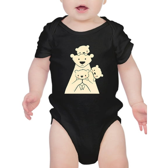 Image Conscious Polar Bear Family Bodysuit Infant -Jay Fleck Designs, Unisex Regular Fit