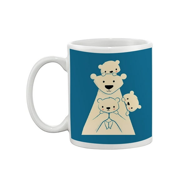 Image Conscious Polar Bear Family Mug - Jay Fleck Designs, 15 fl oz Ceramic Mug