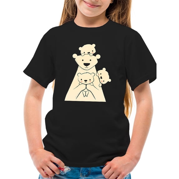 Image Conscious Polar Bear Family T-Shirt Juniors -Jay Fleck Designs, Unisex Regular Fit