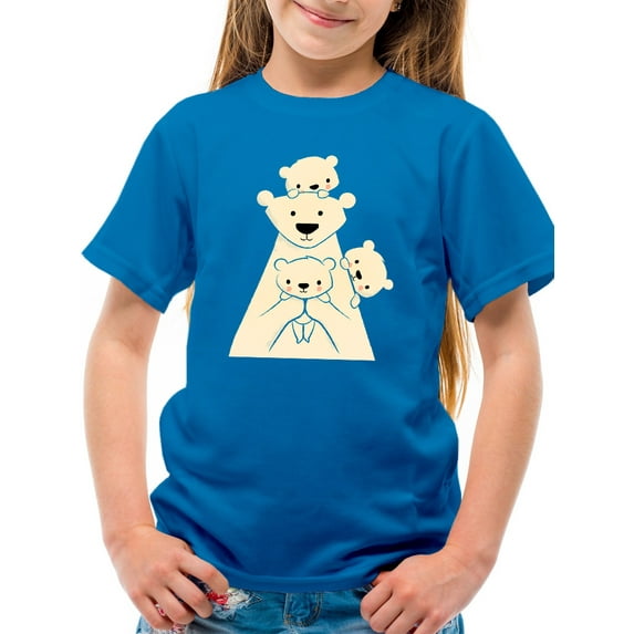 Image Conscious Polar Bear Family T-Shirt Juniors -Jay Fleck Designs, Unisex Regular Fit