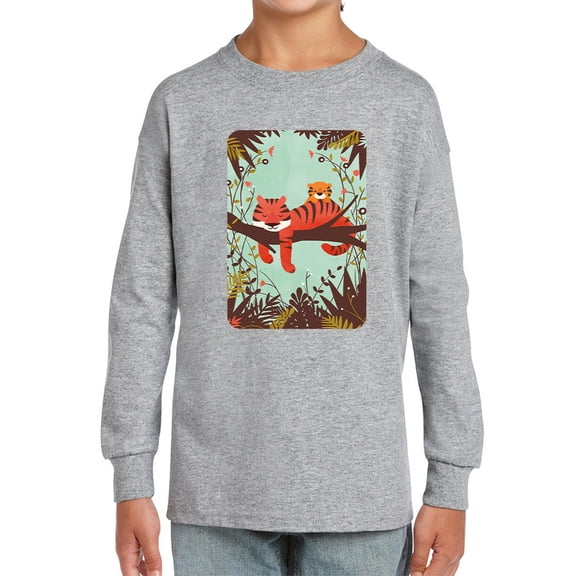 Image Conscious Sleeping Tiger Mom Long Sleeve Toddler -Jay Fleck Designs, Unisex Regular Fit