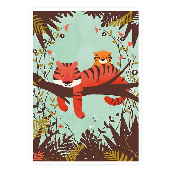 Image Conscious Sleeping Tiger Mom Sticker -Jay Fleck Designs, Vinyl Sticker