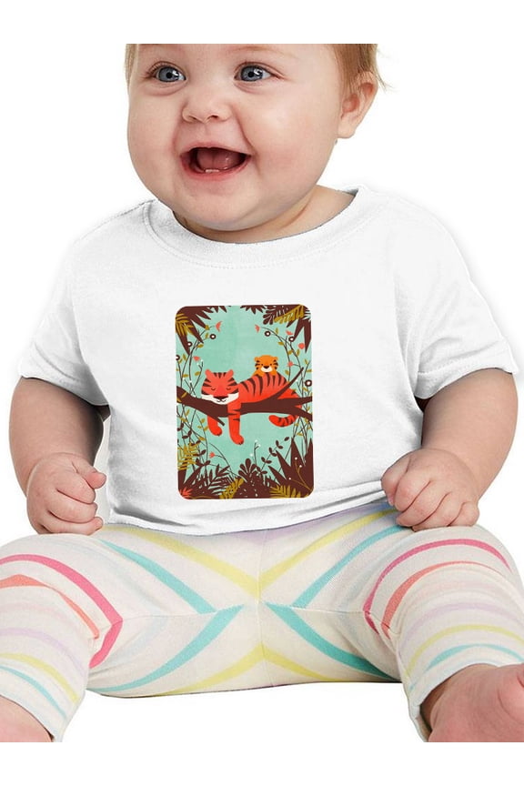 Sleeping Tiger Mom T-Shirt Infant -Jay Fleck Designs, Unisex Regular Fit