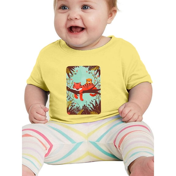 Image Conscious Sleeping Tiger Mom T-Shirt Infant -Jay Fleck Designs, Unisex Regular Fit