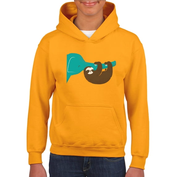 Image Conscious Sloth With An Elephant Hoodie Juniors -Jay Fleck Designs, Unisex x-Large