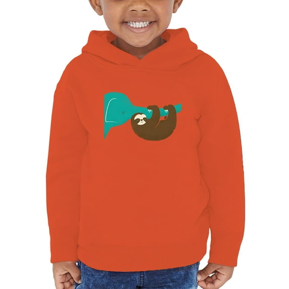 Image Conscious Sloth With An Elephant Hoodie Toddler -Jay Fleck Designs, Unisex 2 Toddler