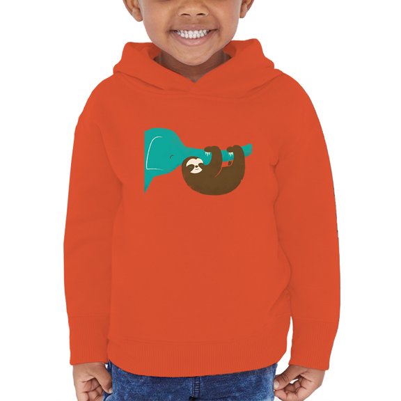 Image Conscious Sloth With An Elephant Hoodie Toddler -Jay Fleck Designs, Unisex 2 Toddler