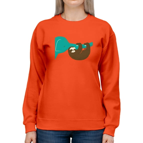 Image Conscious Sloth With An Elephant Sweatshirt Women -Jay Fleck Designs, Female 3X-Large