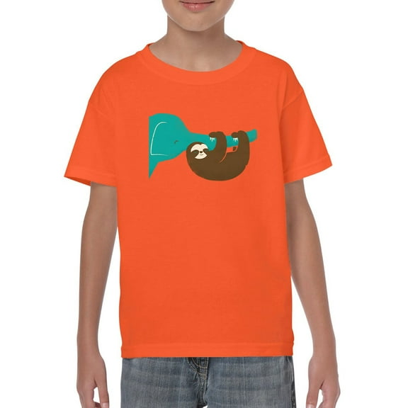 Image Conscious Sloth With An Elephant T-Shirt Juniors -Jay Fleck Designs, Unisex x-Small