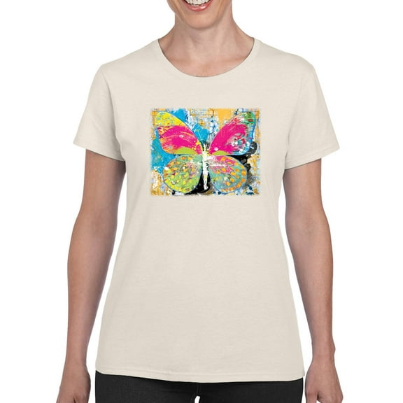 Image Conscious Sprayed Butterfly T-Shirt Womens -Porter Hastings Designs, Female Large