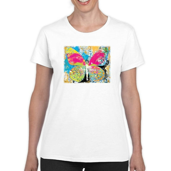Image Conscious Sprayed Butterfly T-Shirt Womens -Porter Hastings Designs, Female Small