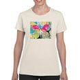 thumbnail image 1 of Image Conscious Sprayed Butterfly T-Shirt Womens -Porter Hastings Designs, Female XX-Large, 1 of 4