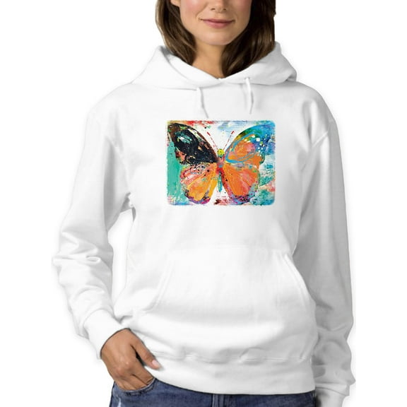 Image Conscious Sprayed Monarch Hoodie Womens -Porter Hastings Designs, Female Medium