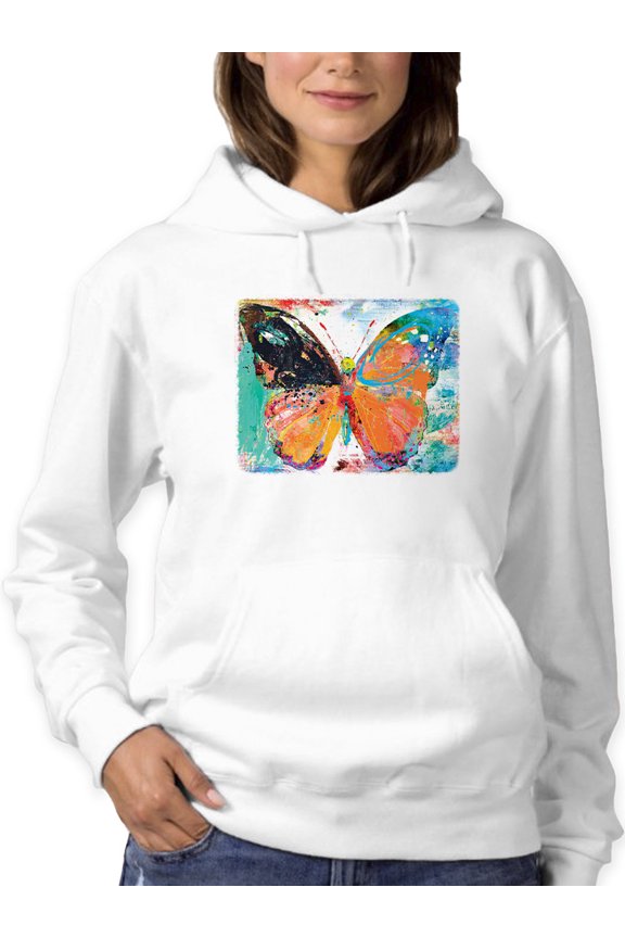 Sprayed Monarch Hoodie Womens -Porter Hastings Designs, Female Medium