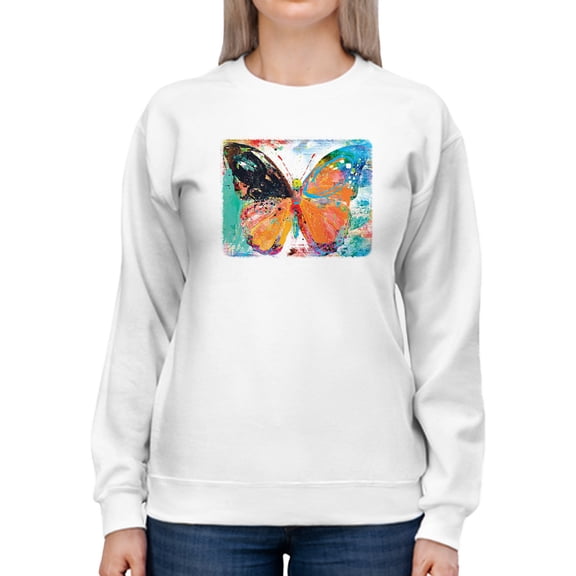Image Conscious Sprayed Monarch Sweatshirt Womens -Porter Hastings Designs, Female 3X-Large