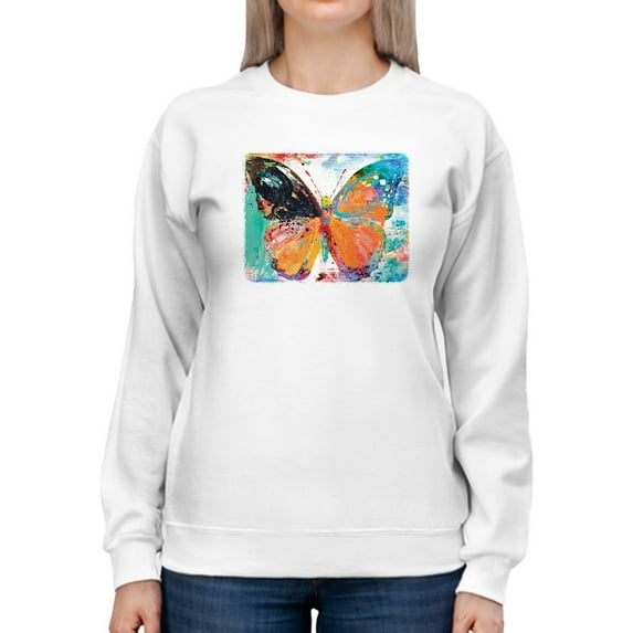 Image Conscious Sprayed Monarch Sweatshirt Womens -Porter Hastings Designs, Female x-Large