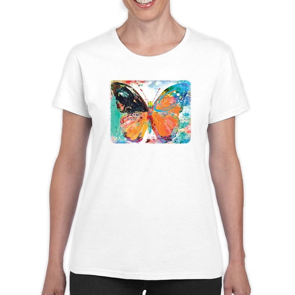 Image Conscious Sprayed Monarch T-Shirt Womens -Porter Hastings Designs, Female 4X-Large