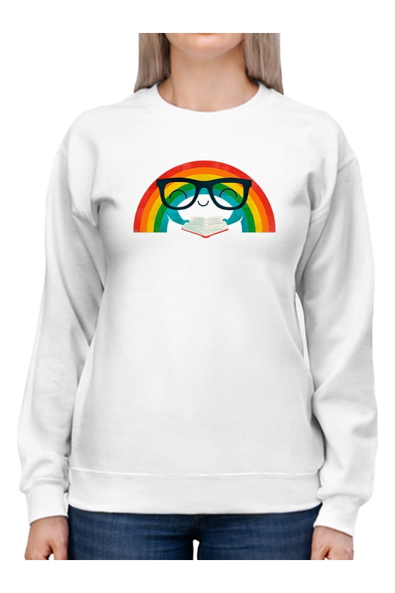 Studious Rainbow Sweatshirt Women's -Jay Fleck Designs
