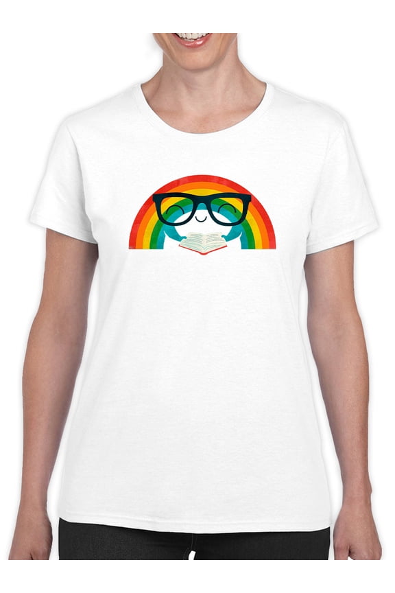 Studious Rainbow T-Shirt Womens -Jay Fleck Designs, Female Regular Fit