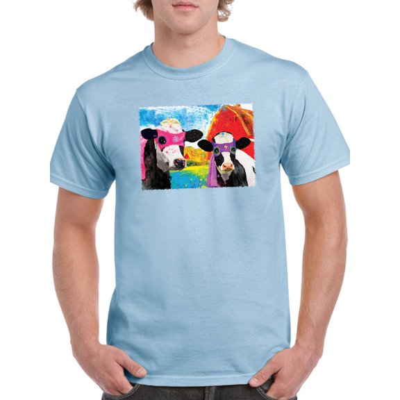 Image Conscious Super Cows T-Shirt Mens -Porter Hastings Designs, Male Small