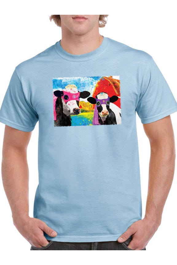 Super Cows T-Shirt Mens -Porter Hastings Designs, Male Small