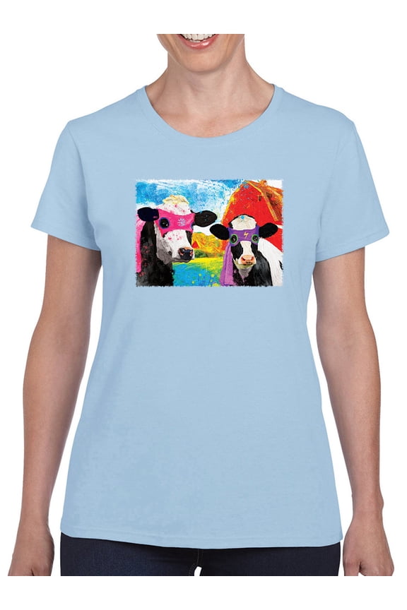 Super Cows T-Shirt Womens -Porter Hastings Designs, Female Small