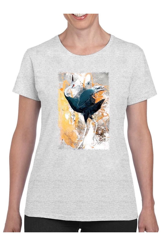 Urban Ostrich T-Shirt Womens -Porter Hastings Designs, Female Regular Fit