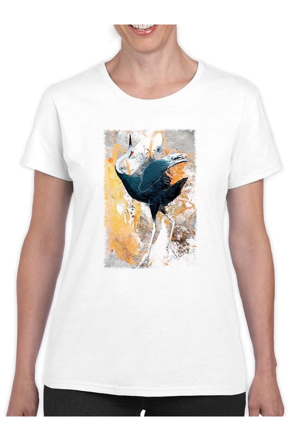 Urban Ostrich T-Shirt Womens -Porter Hastings Designs, Female Regular Fit